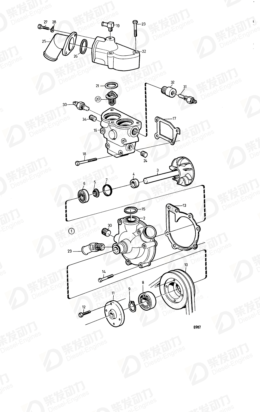 volvo penta Nipple 843586 Drawing volvo penta Nipple 843586 Drawing